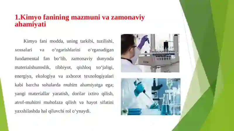 Kimyofanining sanoat va xalq xo'jaligi rivoyatiga ahamiyati 4