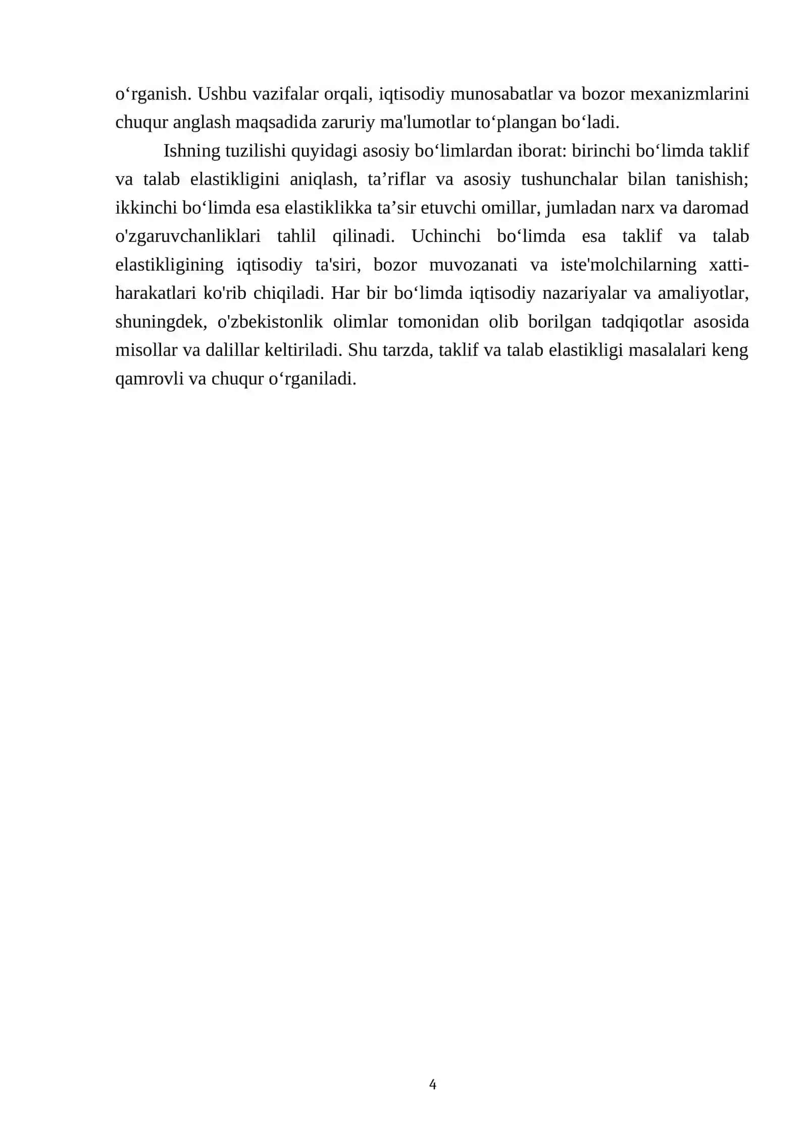 Taklif va ta’lab elastikligi 4