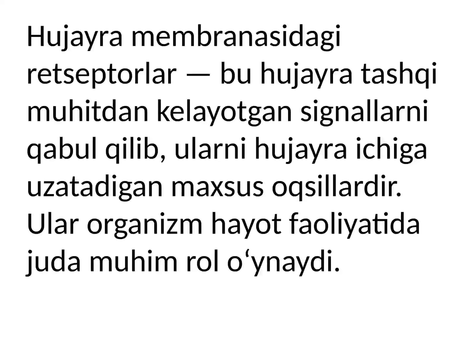 Hujayra membranasidagi retseptorlar 4