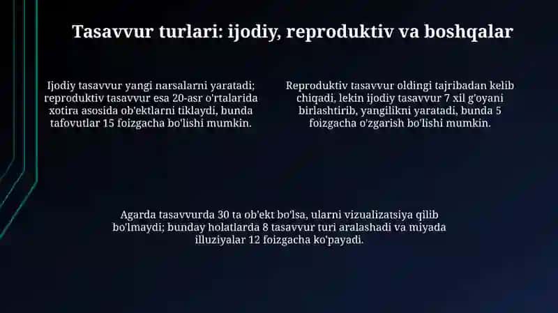 Xayol jarayonlari va xayol turlari 4