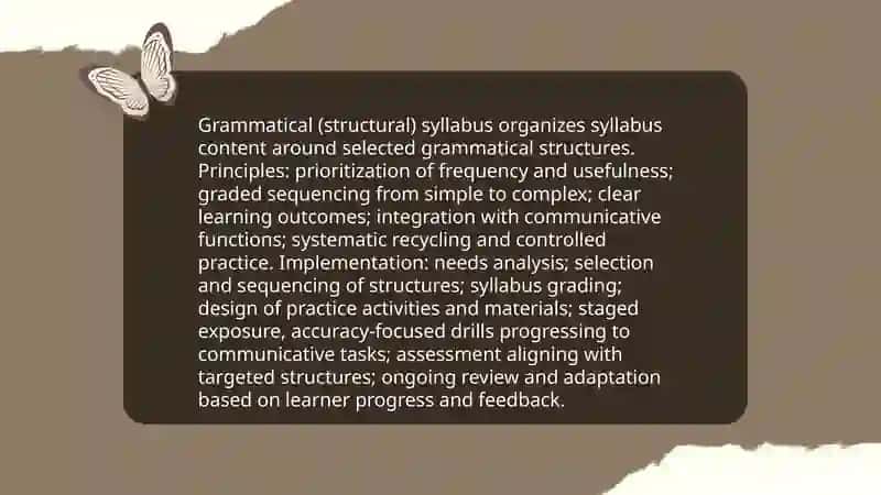 Types of syllabus. Principles of syllabus creation 4