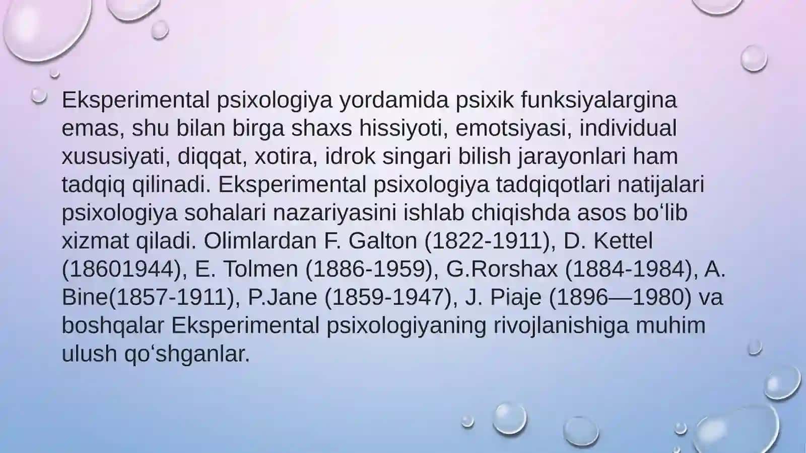 Eksperimental psixologiya: fan sifati va rivojlanish 4