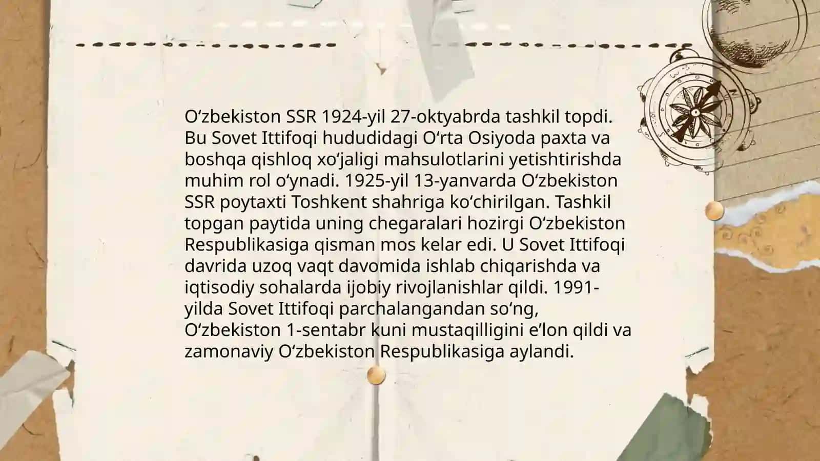Sovet hukmronligining boshlanishi O'zbekistonda 4