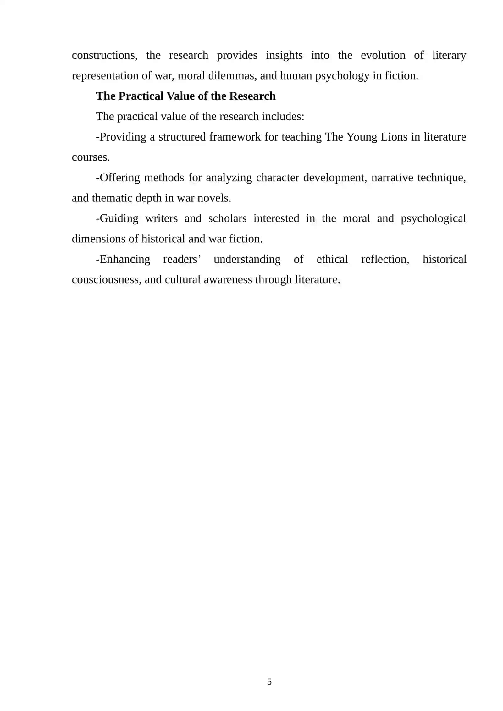CRITICAL STUDY OF IRWIN SHAW'S “THE YOUNG LIONS” 4