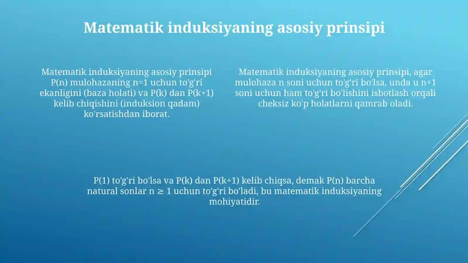 Matematik induksiya usullari 4