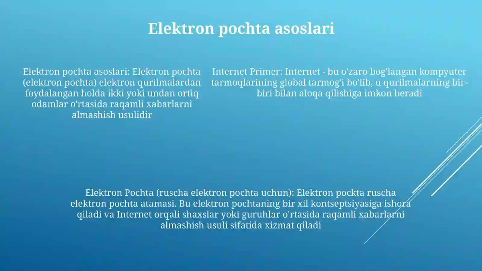 Internet Va Elektron Pochta 4