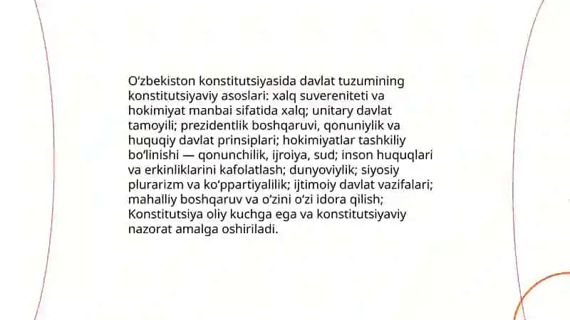Oʻzbekiston respublikasi davlat konstitutsiyasi 4