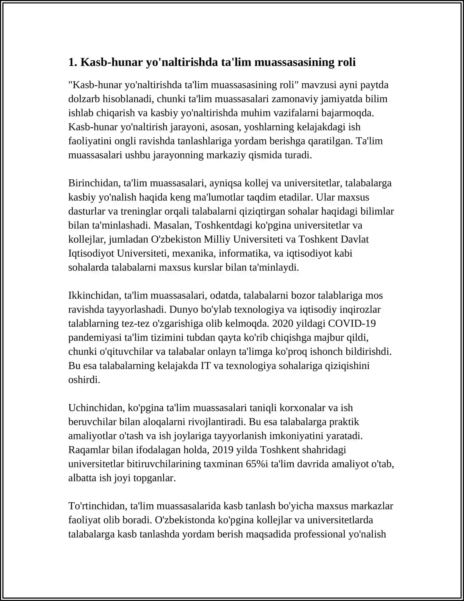 Kasb-hunar yo'naltirishda ta'lim muassasasining roli 4