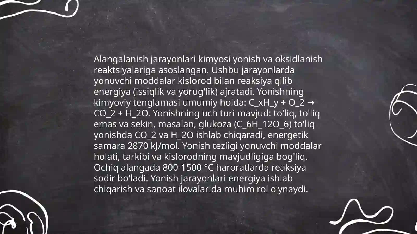 Alangalanish jarayonlari kimyosi 4