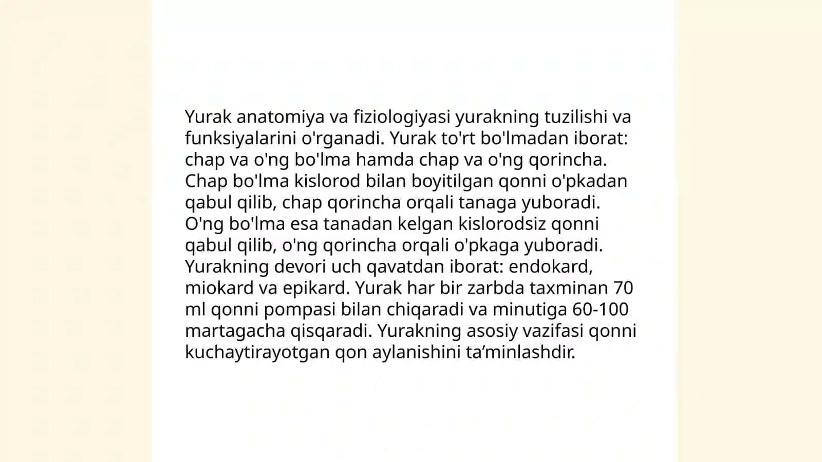Qon aylanish a'zolari tizimini baholash 4