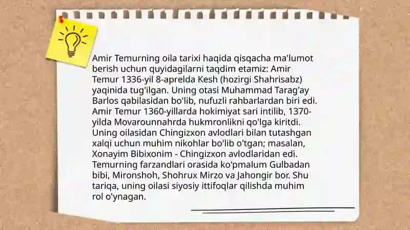 Amir Temur hayoti haqida 4