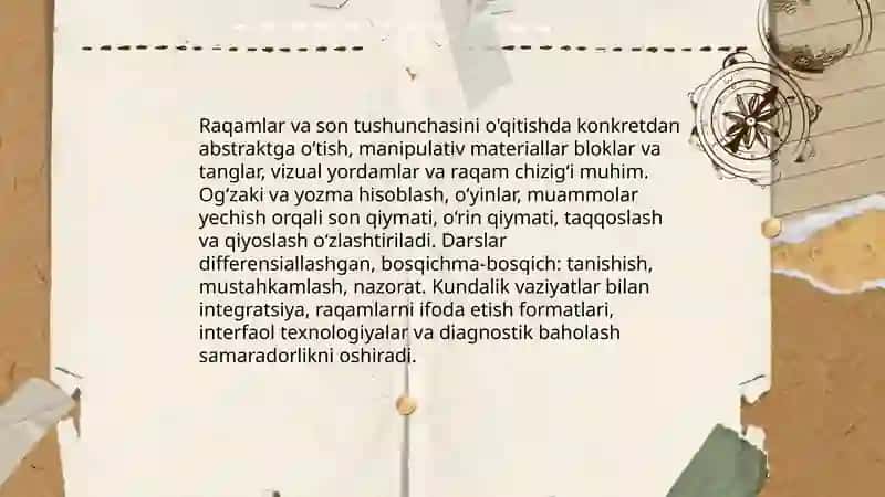 Boshlang'ich sinflarda matematika o'qitish metodikasi 4
