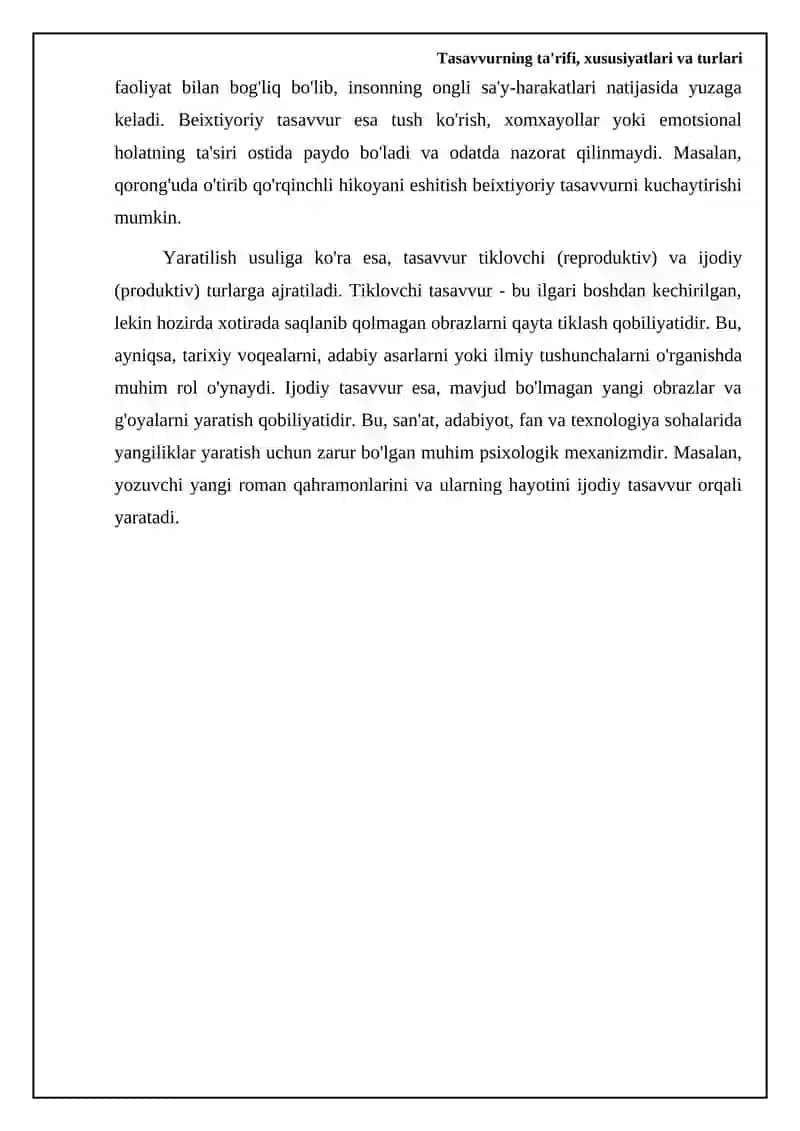 Tasavvur haqida tushuncha 4