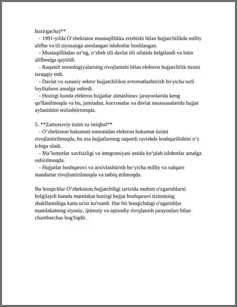 Oʻzbek Hujjatchilik Tarixi Haqida 4