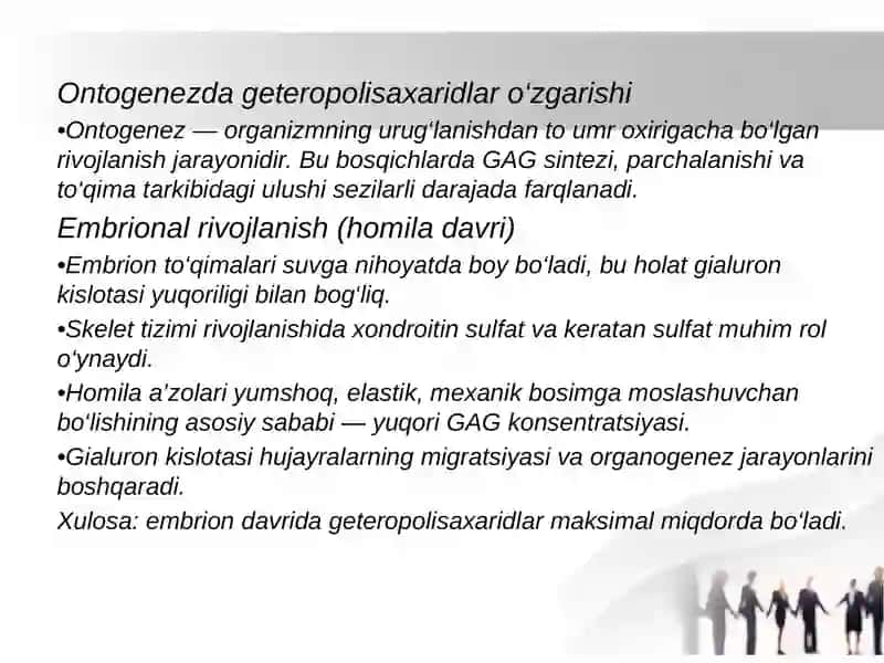 mustaqil ish geteropolisaxaridlar kasalliklar gidrofil gialin kislota 4