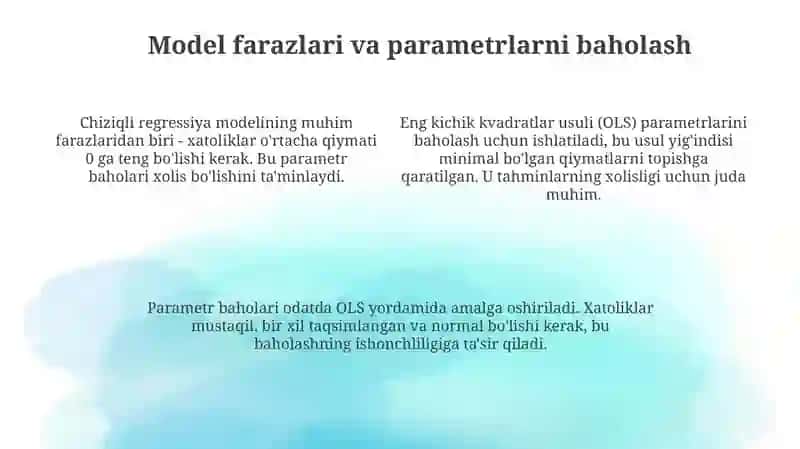 Chiziqli regressiya modeli 4