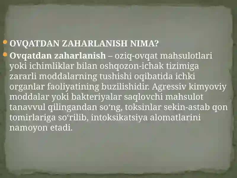 Ovqatdan zaharlanish va uning profilaktikasi 4
