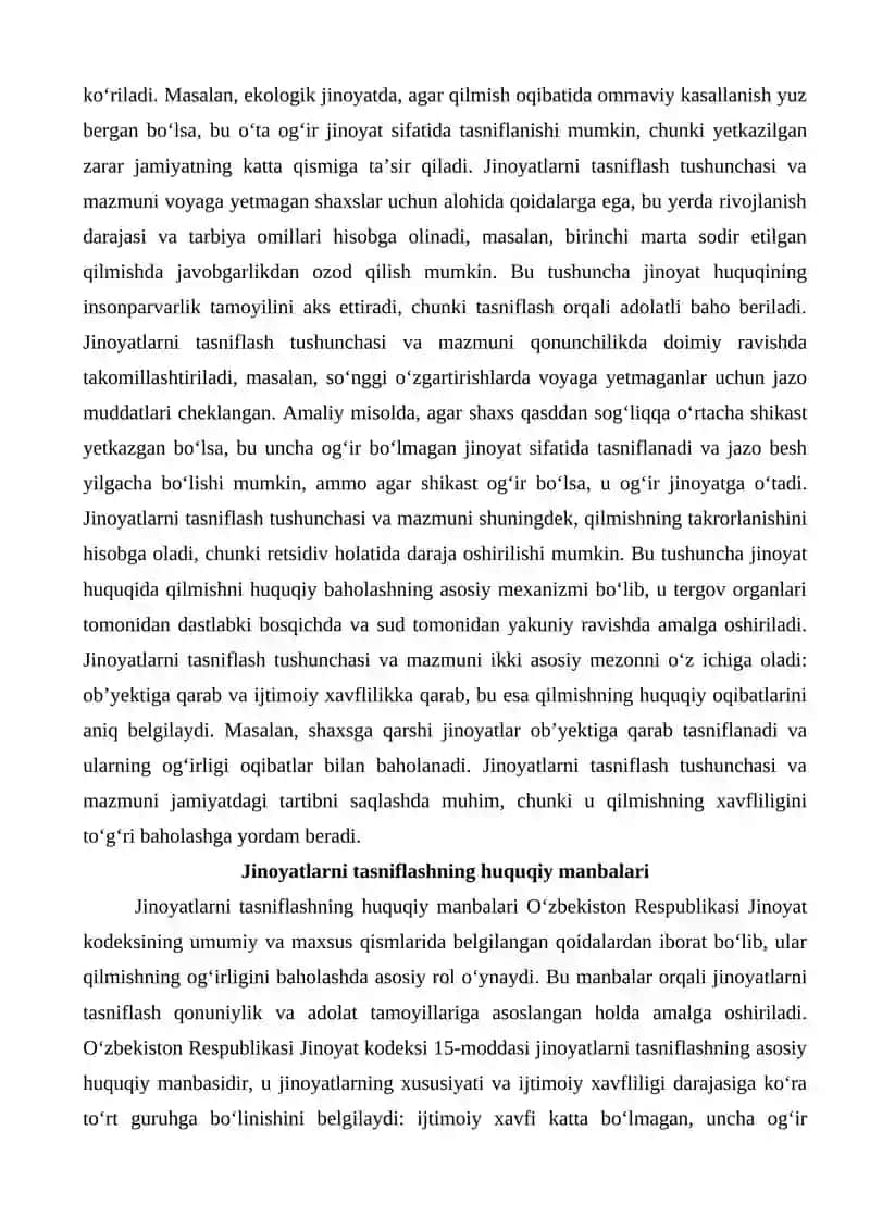 Jinoyatlarni tasniflash 4