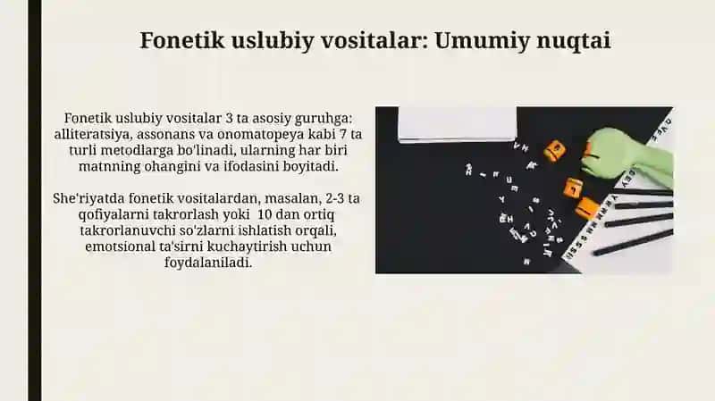 Fonetik Stilistik Tahlil Misollari 4
