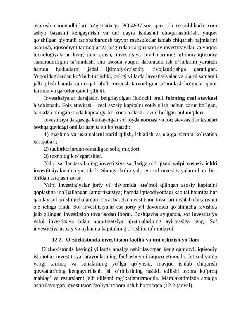 DAVLATNING INVESTITSIYA SIYOSATI 4