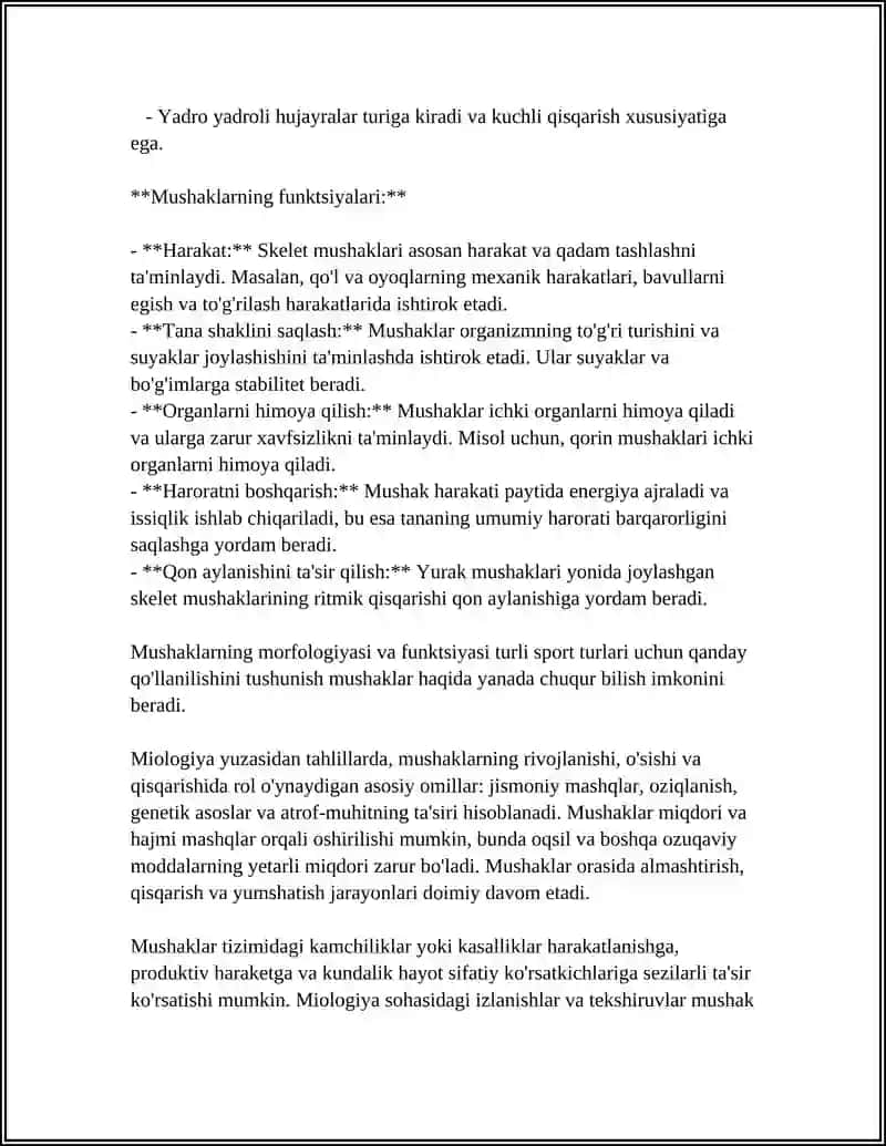 MUSKULLAR TIZM MIOLOGIYA 4