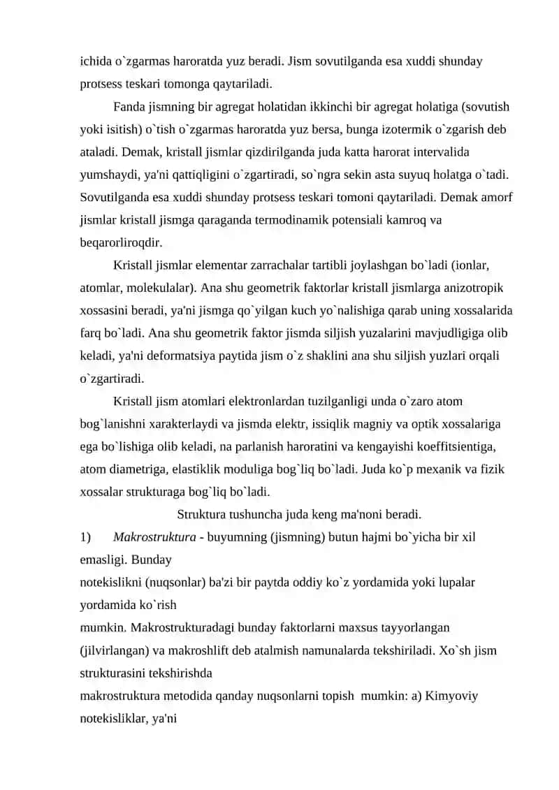 Metallarning kristal tuzilishi va kristallanish nazariyasi 4