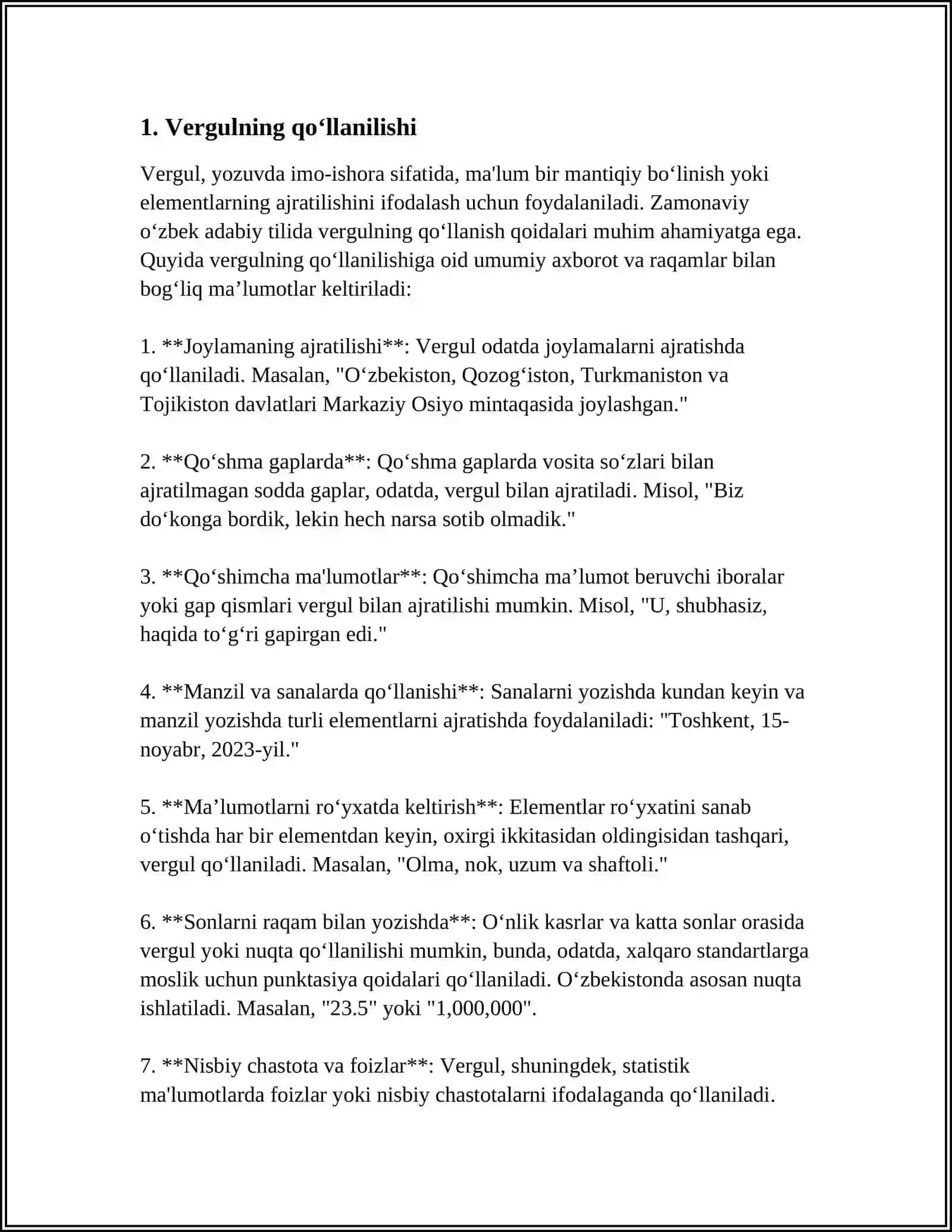 PUKTUATSION TAHLIL KO'RINISHIDAGI YOZMA ISHLARNI BAJARISH 4
