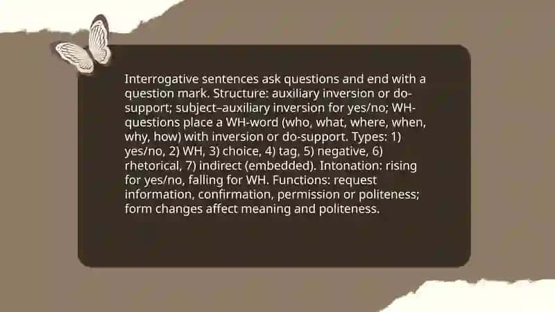 Typology of Sentences 4