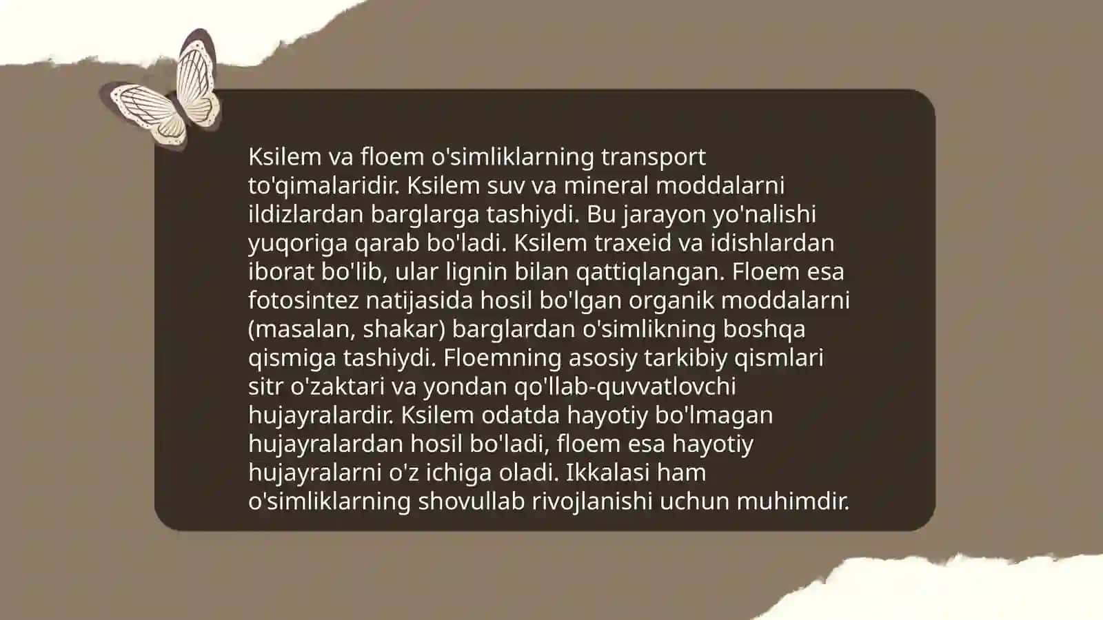 O'simliklarda moddalar transporti 4