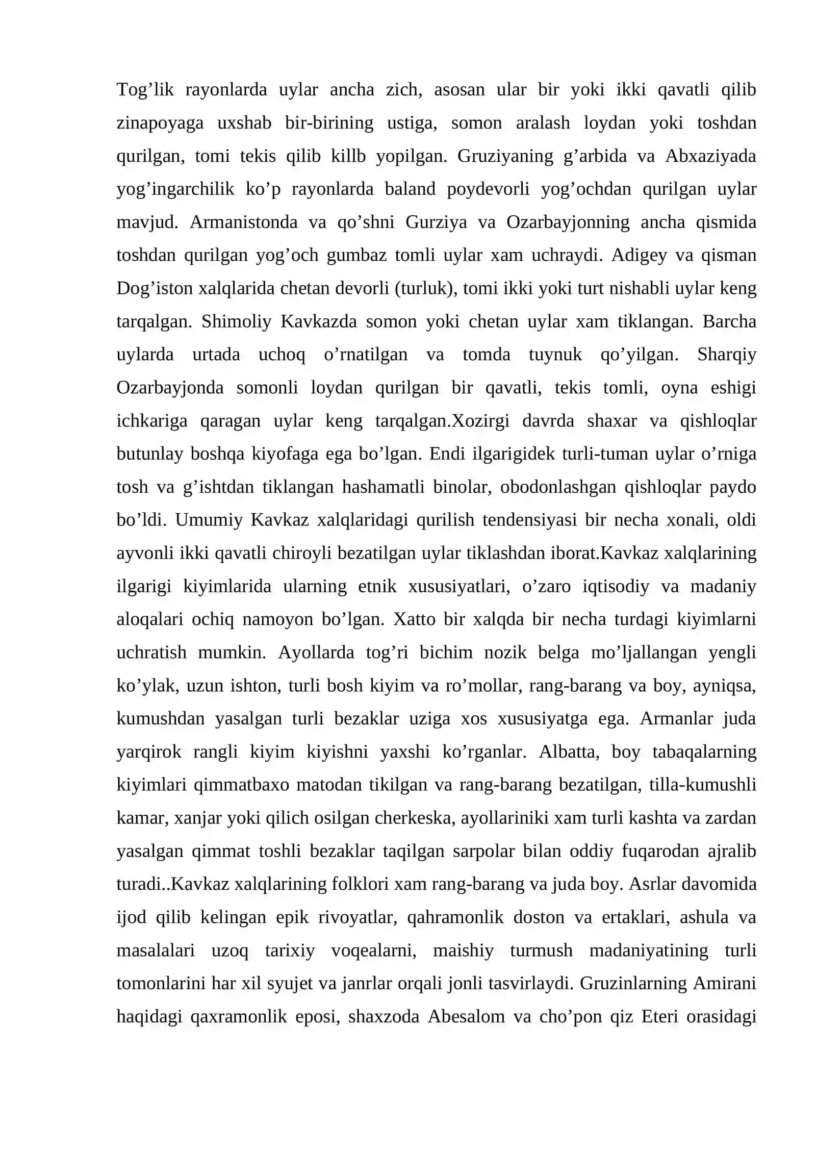 KAVKAZ XALQLARI XO’JALIGI VA MADANIYATI 4