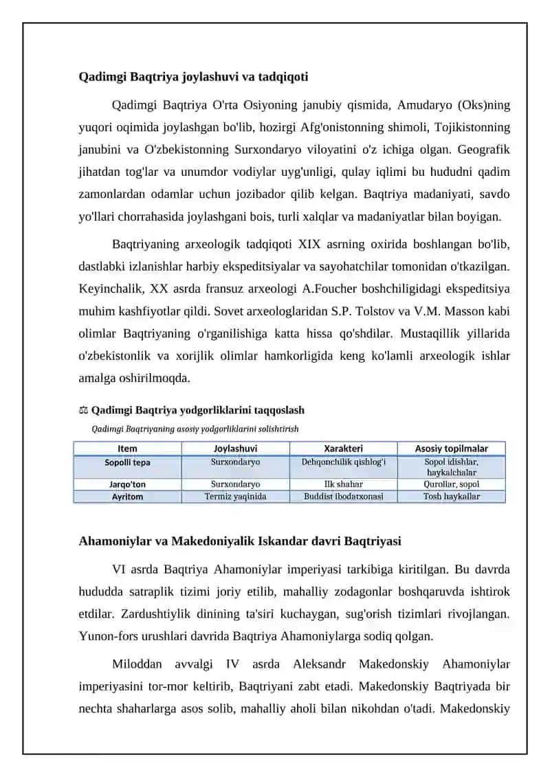 Qadimgi Baqtriya: Tarix va Madaniyat 4