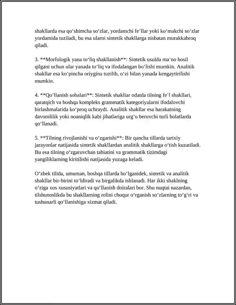 SOʻZLARNING SINTETIK VA ANALITIK SHAKLLARI 4