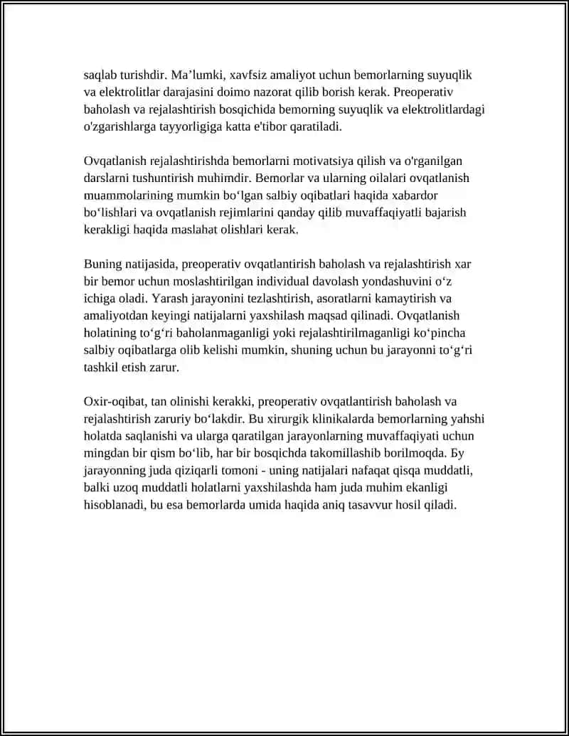 XIRURGIK BEMORLARNI OVQATLANTIRISH 4