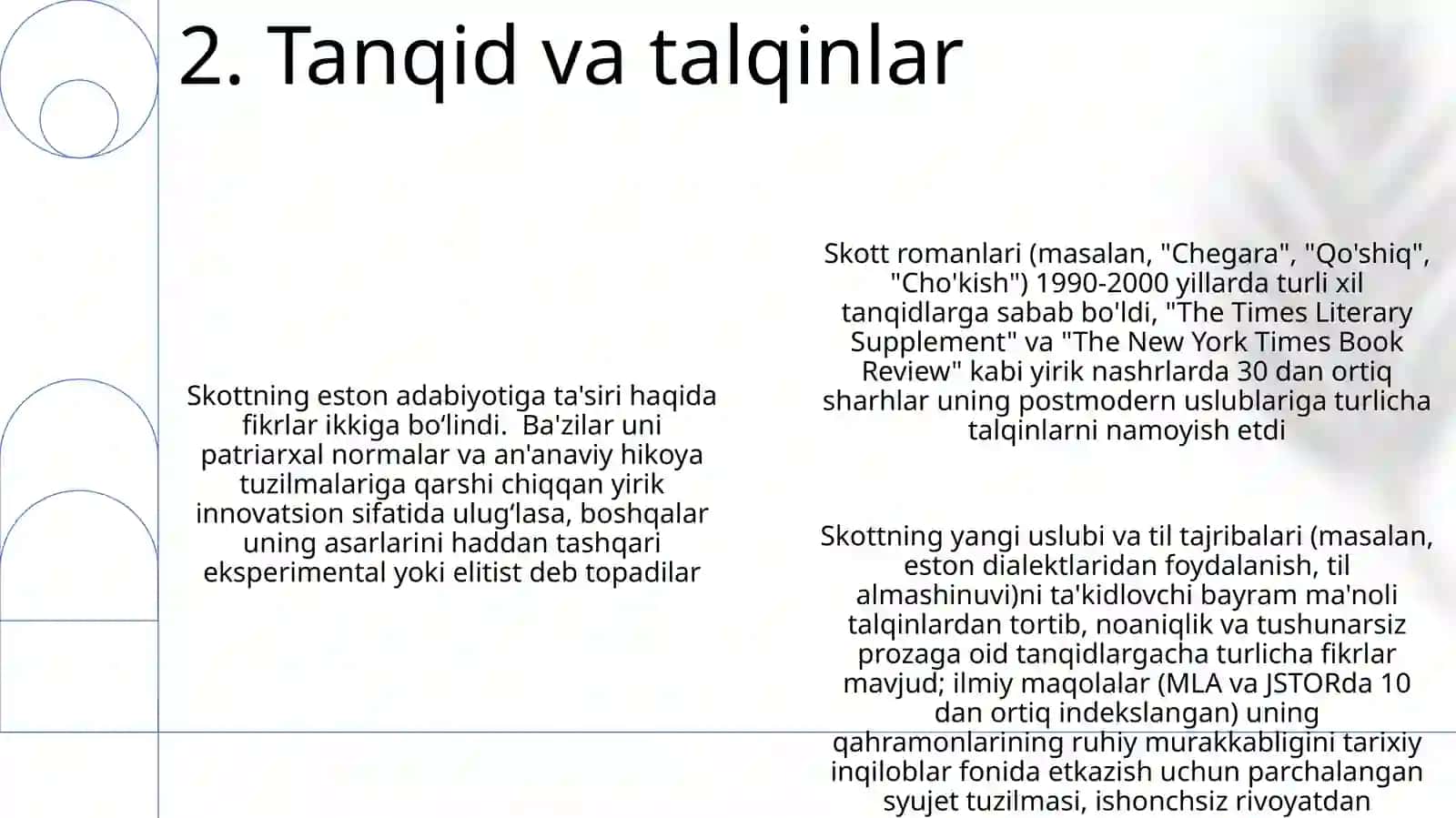 V.Skott asarlari tahlili 4