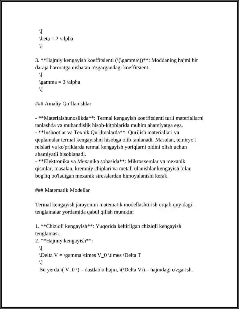 HARORAT OʻZGARISHIGA YUKLARNING RIYAKSIYASI 4
