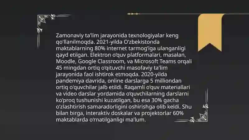 Talim olish jarayonini samarali tashkil etish 4