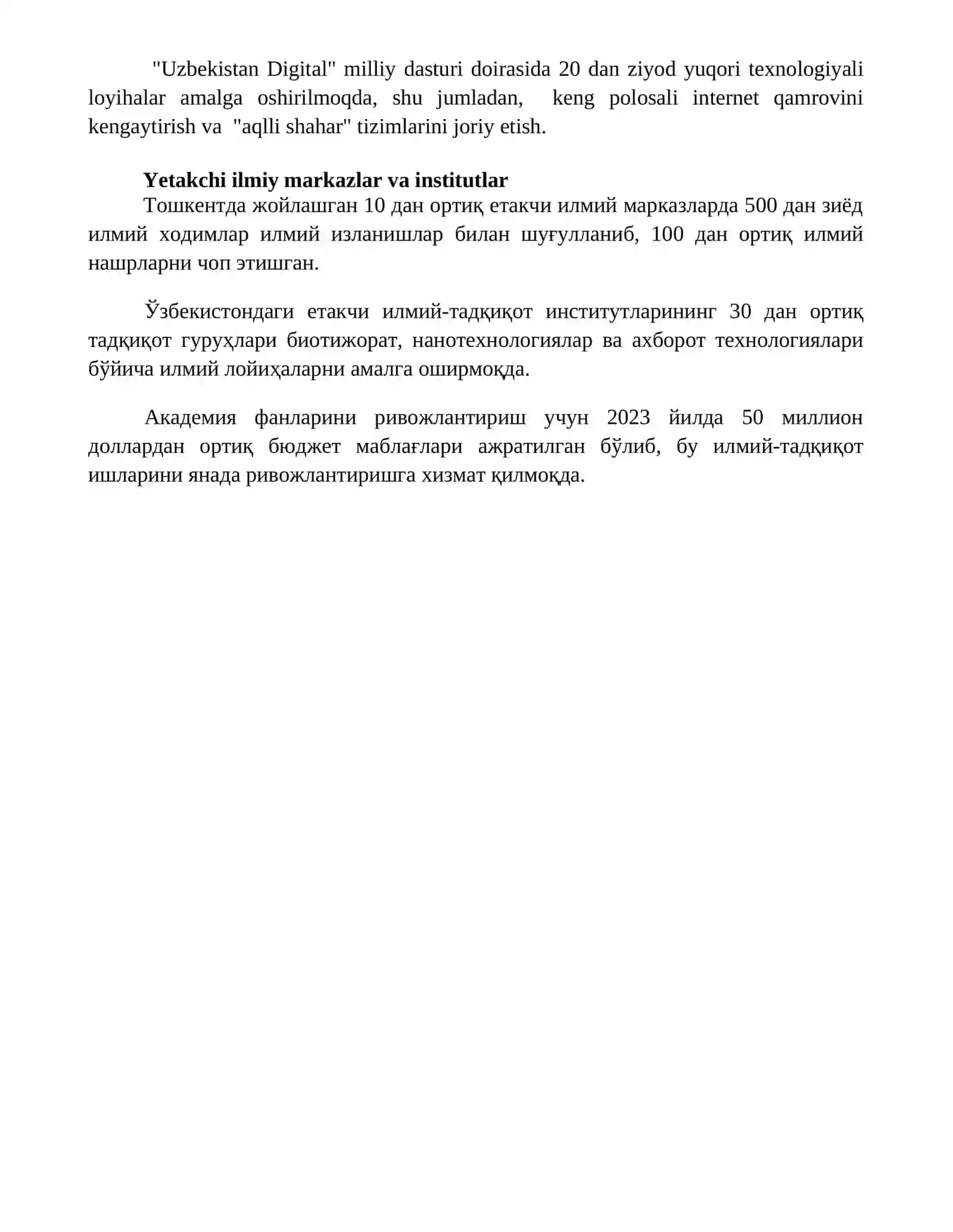 Oʻzbekistonda ilm fani: yangilanish va yutuqlar 4