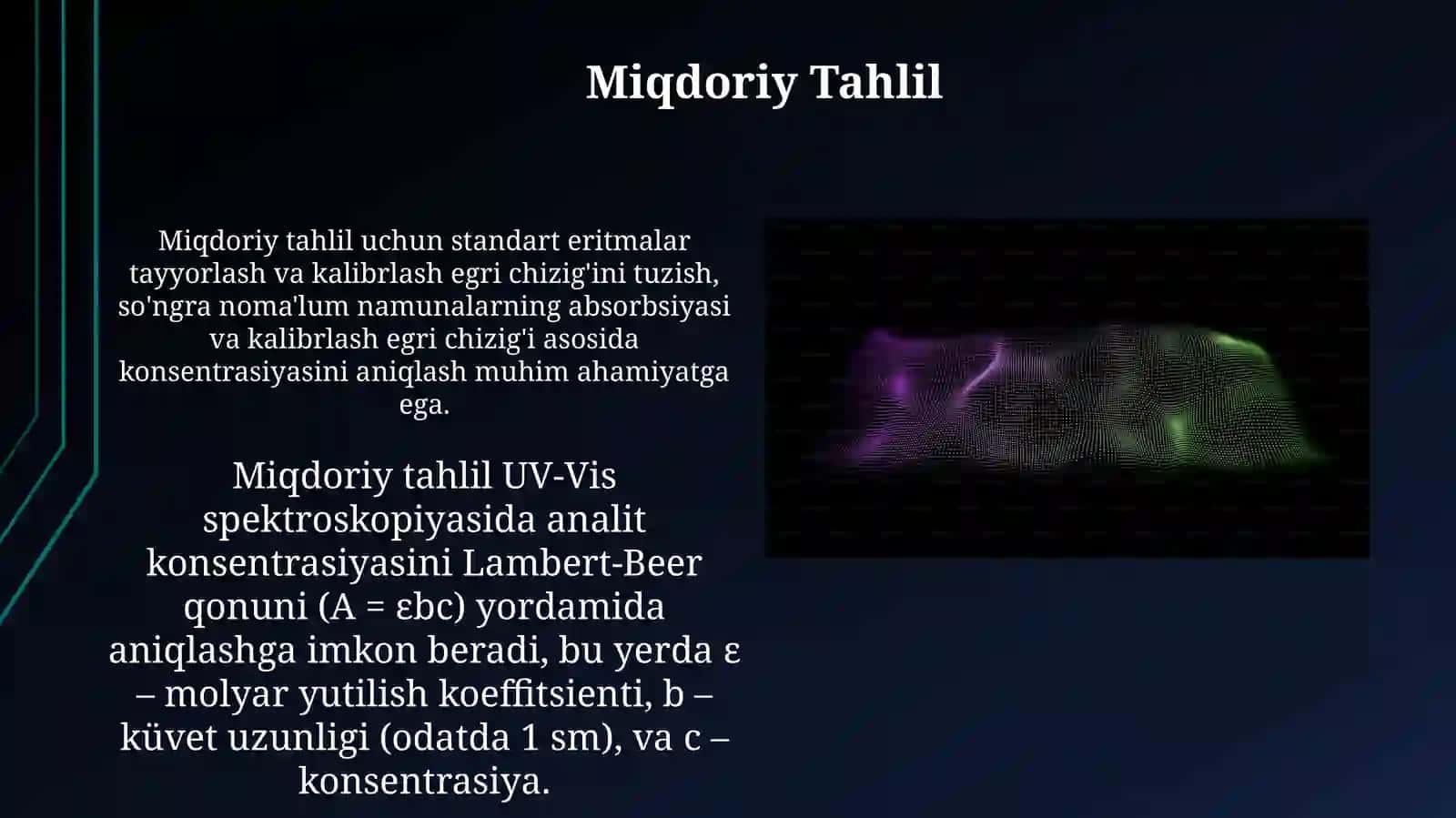 Ultrabinafsha va ko‘rinuvchan soha spektroskopiyasi 4