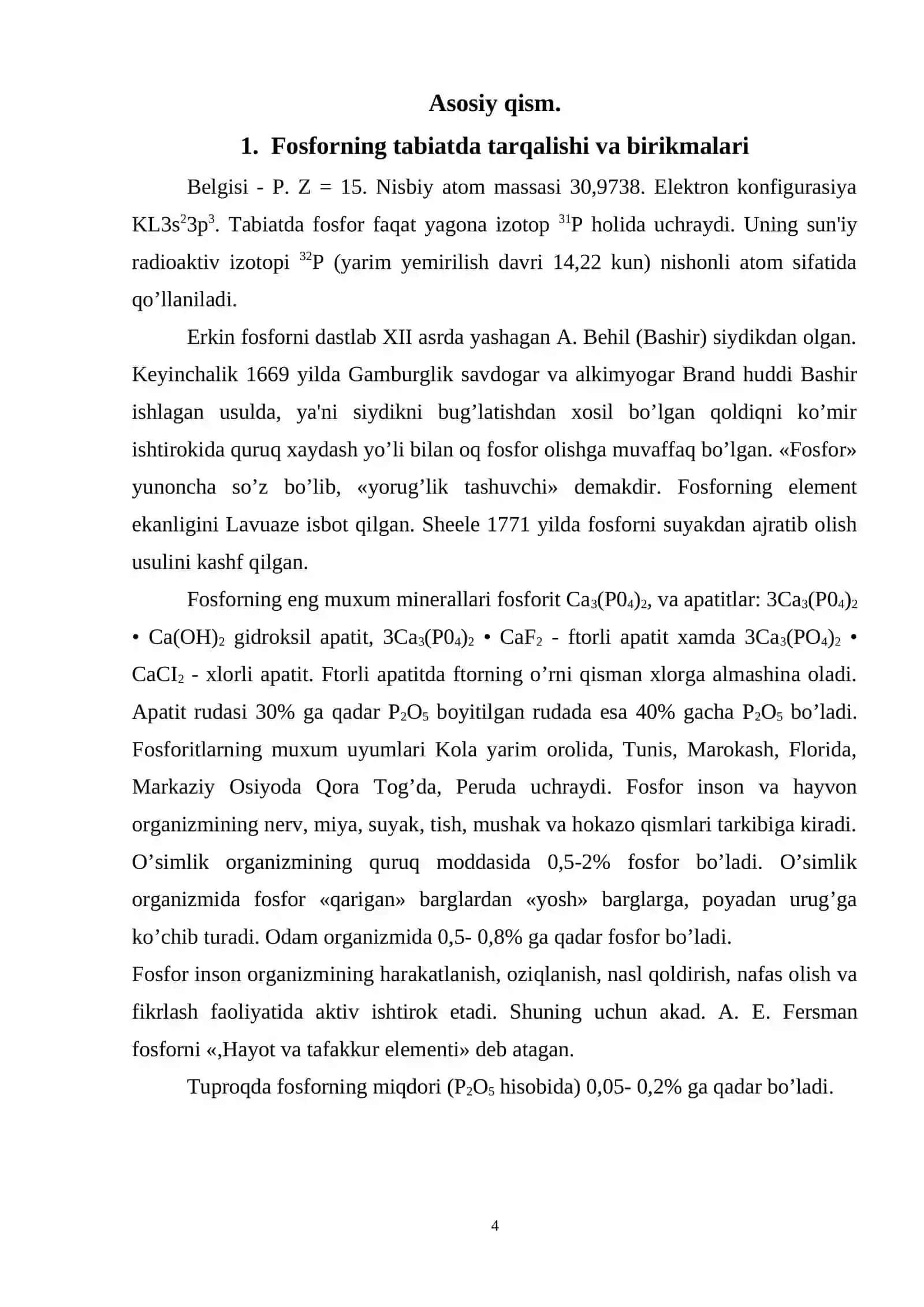 ORTAFASFAT KISLATASINING OLINISHI VA XOSSALARI 4