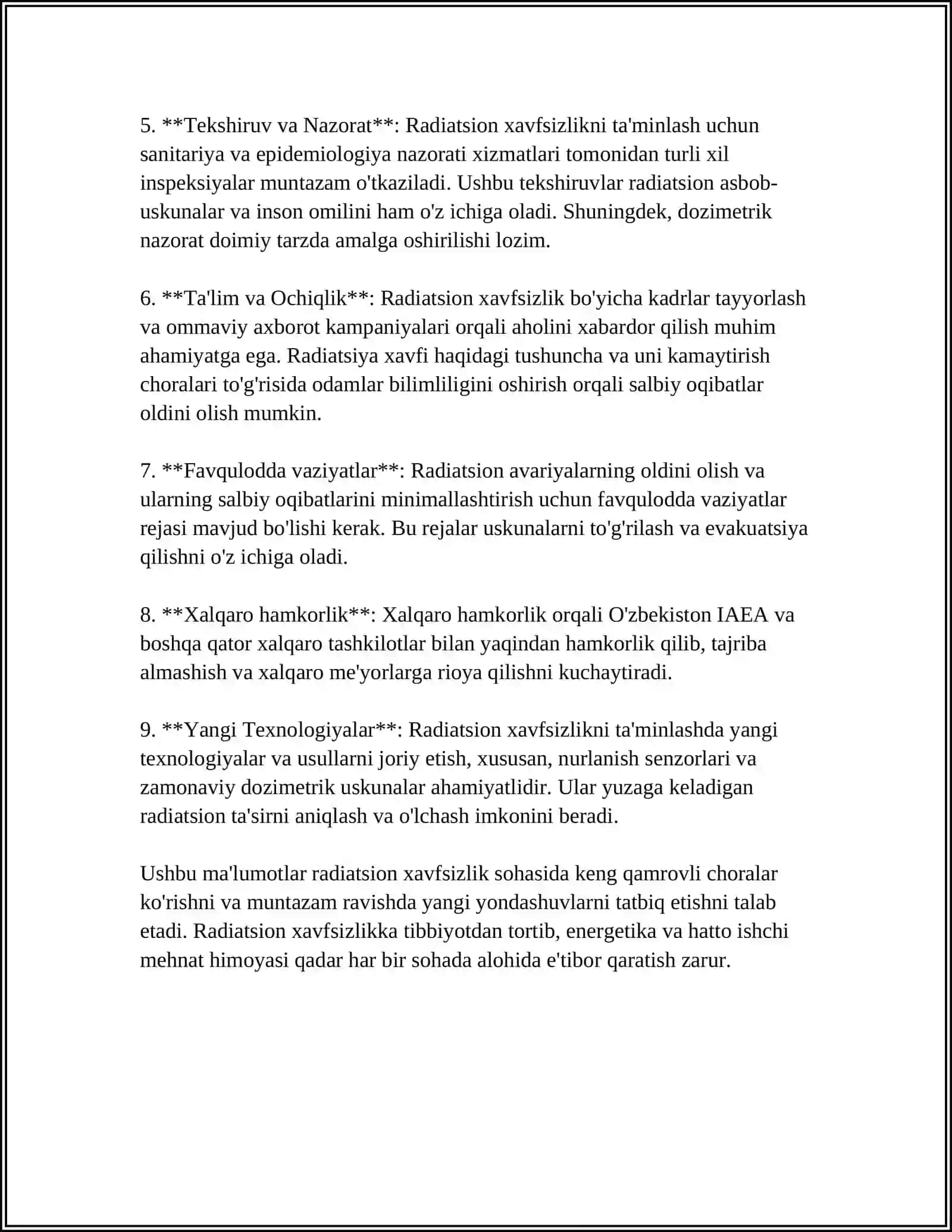 RADIATSION XAVFSIZLIK NOORMATIVLARI 4