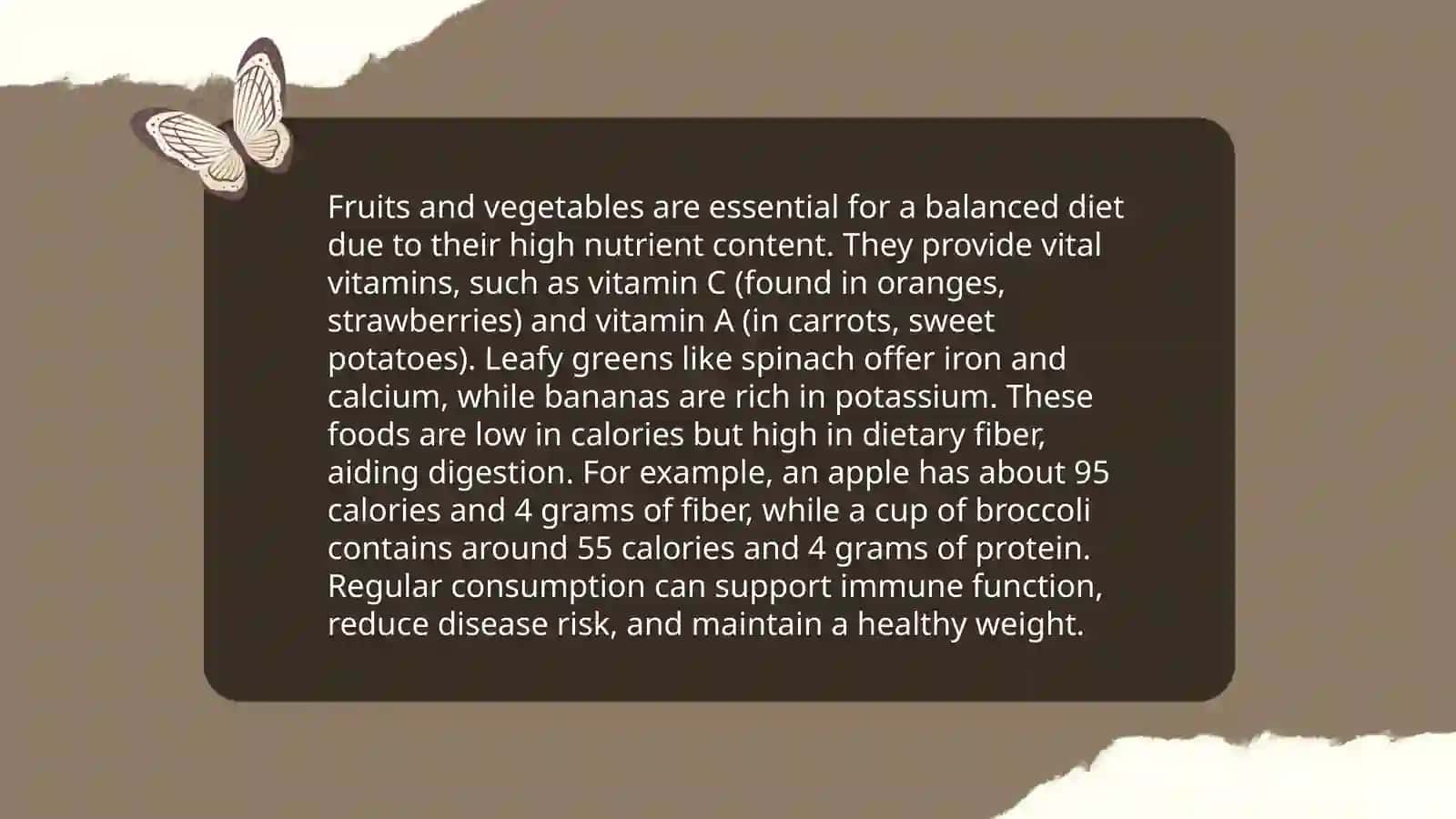 The Health benefits of eating fruits and vegetables 4