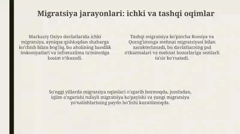 Markaziy Osiyo aholisi va mehnat resurslari 4