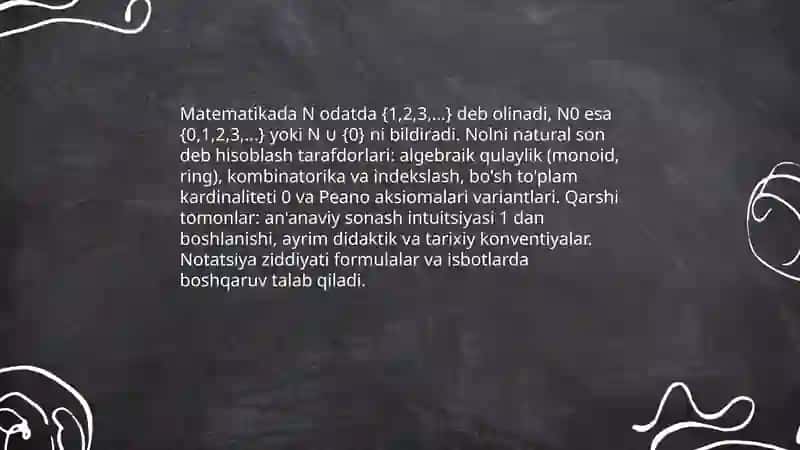 Natural son nol tushunchasi 4