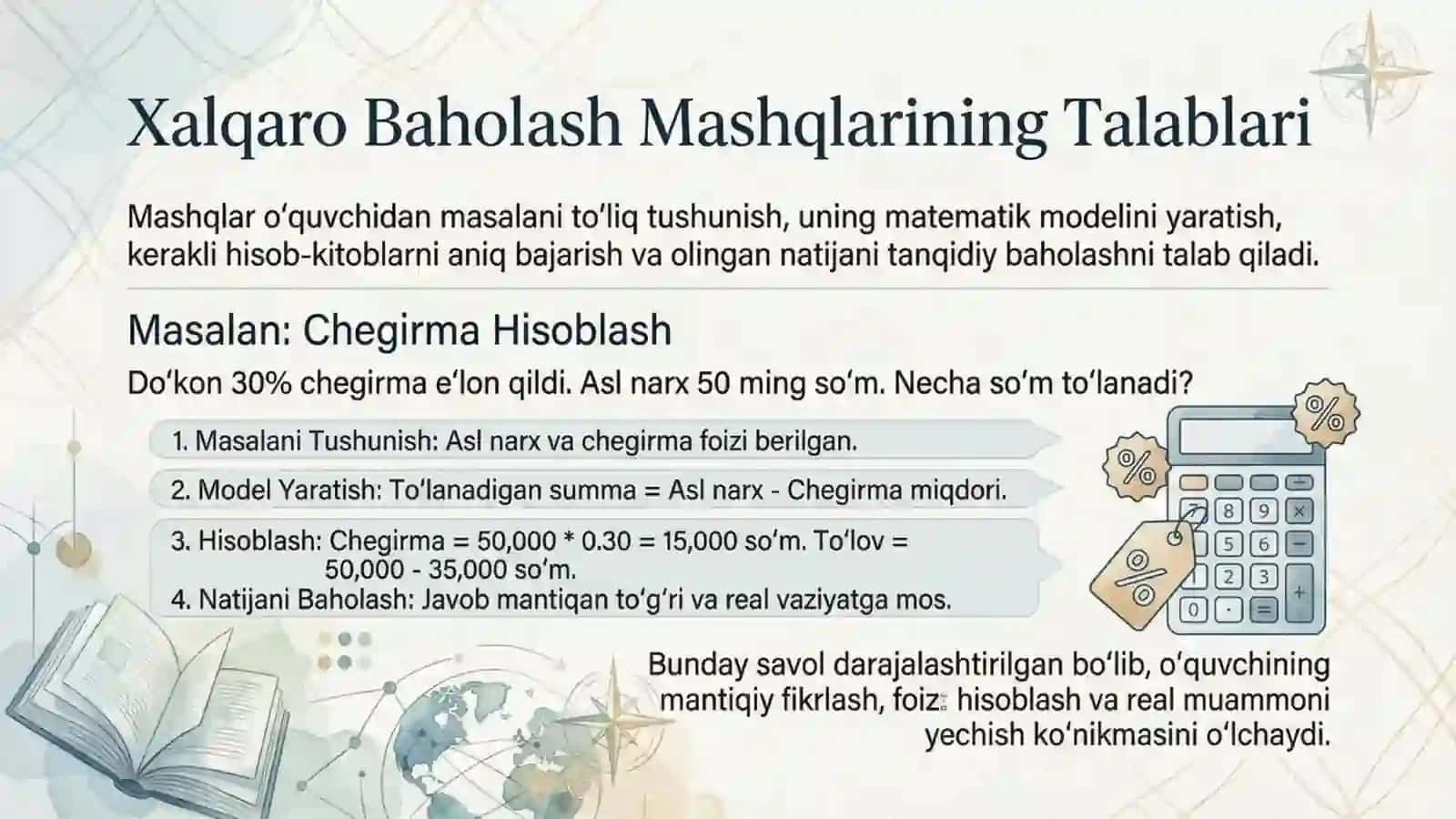 Xalqaro baholash dasturiga doir mashqlar 4