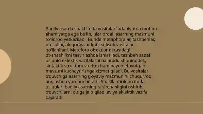 Badiiy asarda mazmun va shakl 4