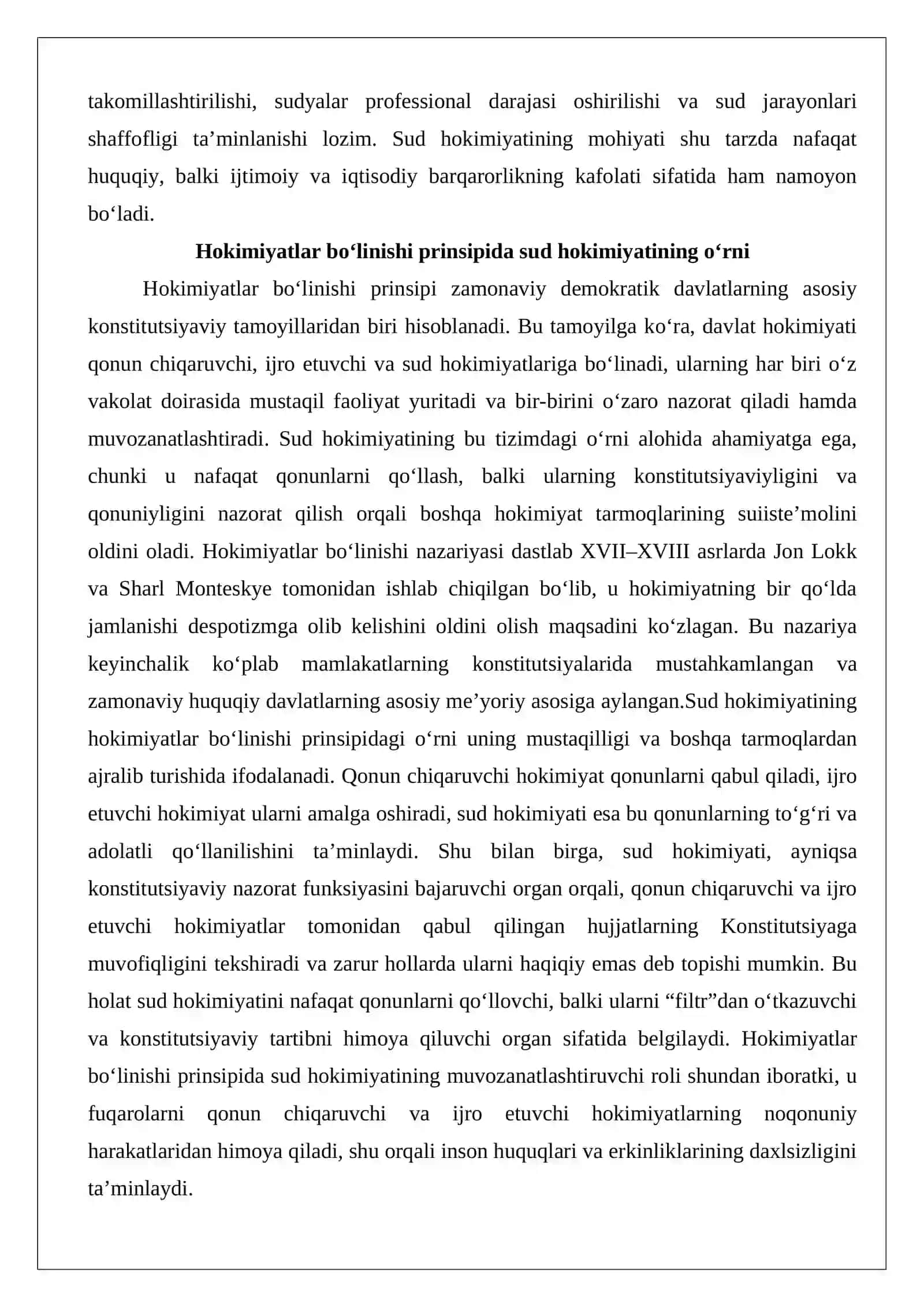 Sud – davlat hokimiyatining mustaqil tarmog‘i 4