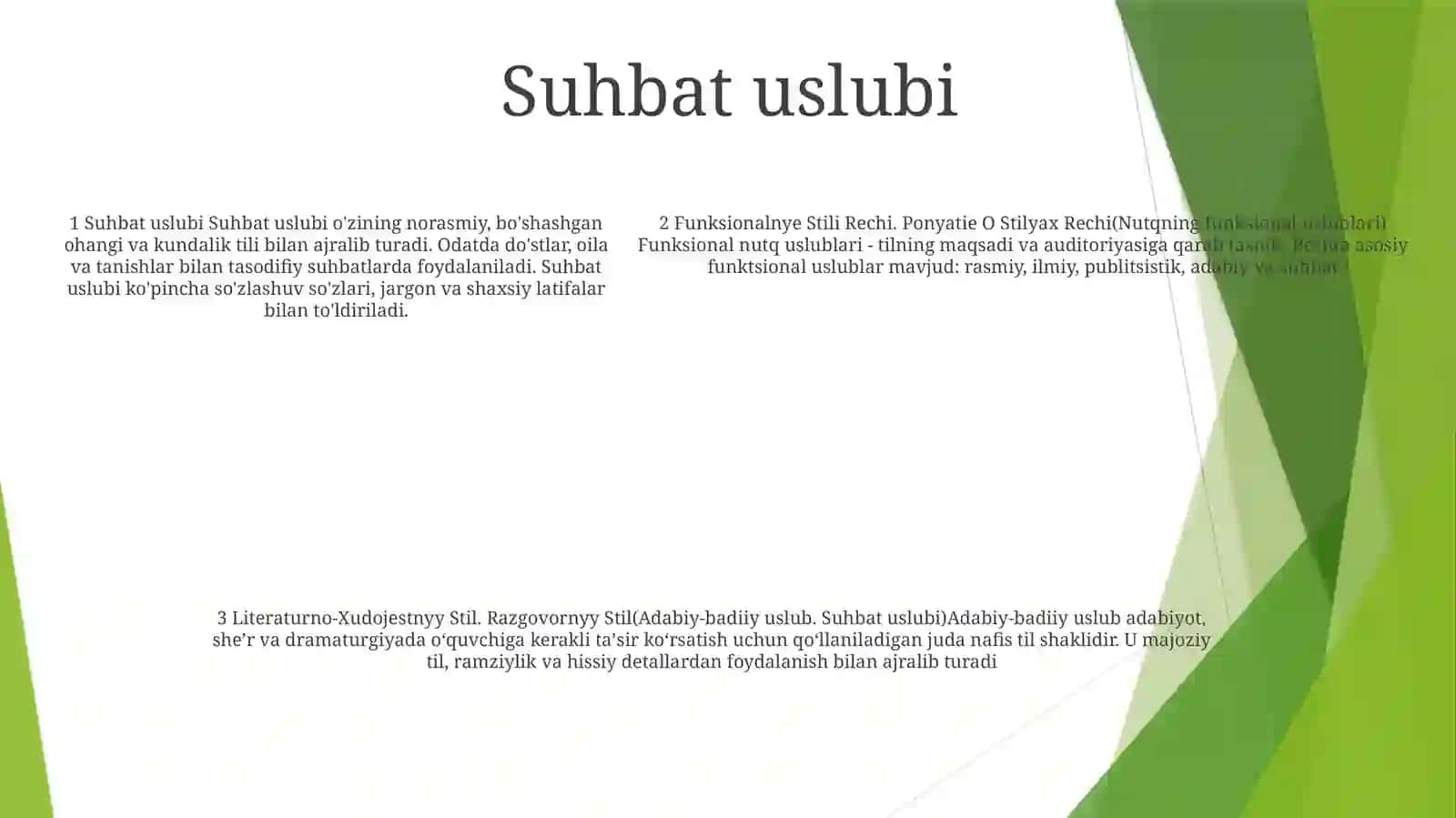 Nutq uslublari tushunchasi 4