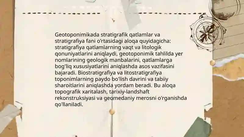 Geotoponimikada startigrafik qatlam tushunchasi 4