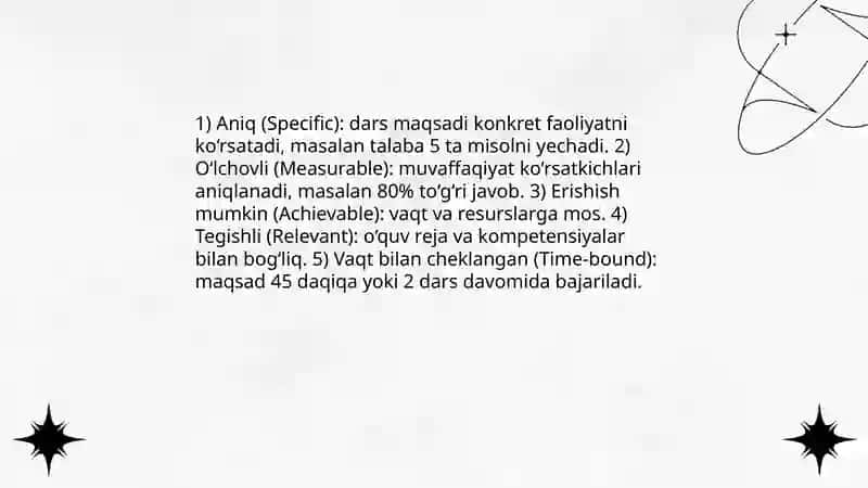 Dars ishlanmasi va taqdimot slaydlar tayyorlash 4