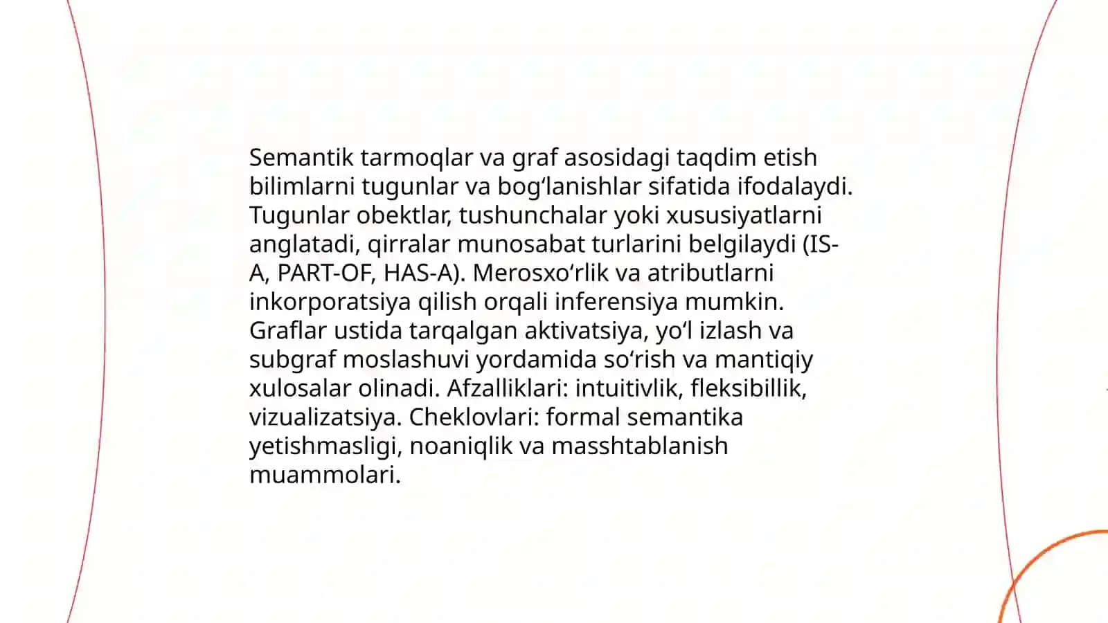 Bilimlarni taqdim etish. Mantiqiy va produksion modellar. Bilimlar interpretatori 4